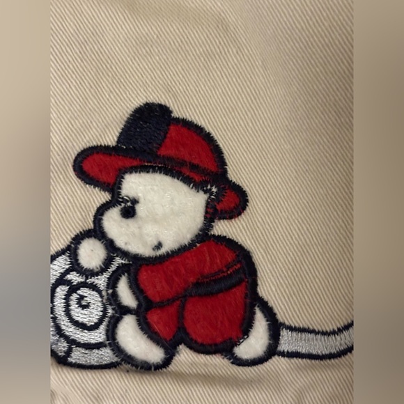 Vintage 90’s Baby Toddler Fire Department Cute Puppy Khaki Denim Overalls - 24M - Picture 12 of 16